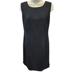 NWT Amanda Smith 10P 10 PETITE black basic business casual sheath dress midi